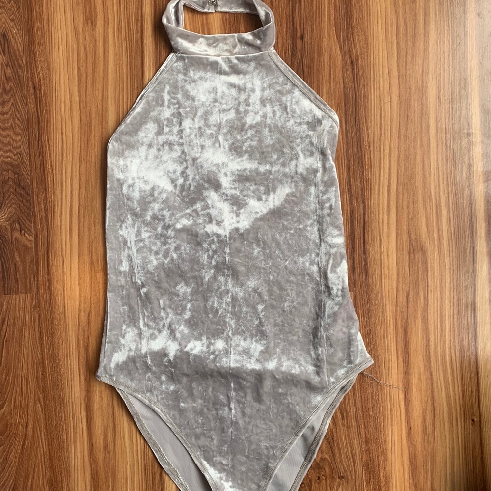 Crushed velvet bodysuit